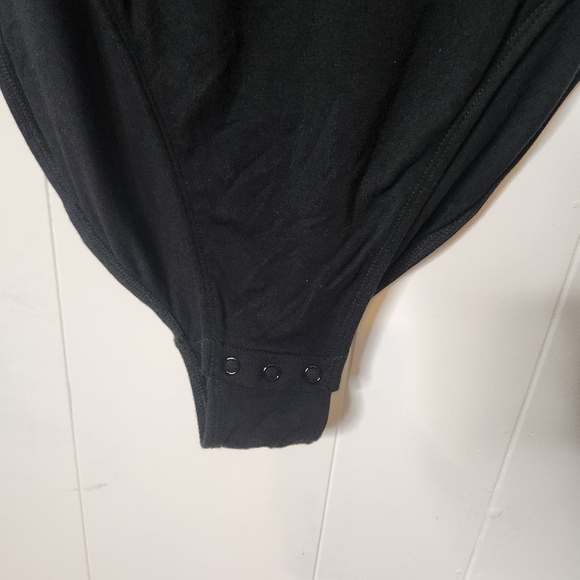 Addition Elle Black Soft Stretch Bodysuit Sleeveless Top Womens Size 0X X - Picture 9 of 9